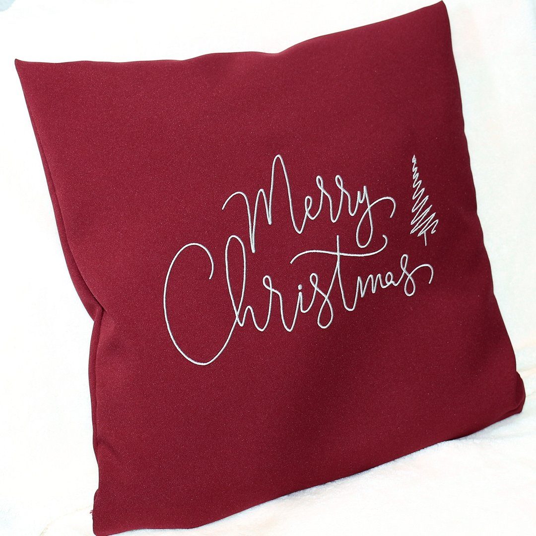 Primawela Kissenbezug Weihnachten bestickt minimalistisch Christmas-Merry günstig online kaufen