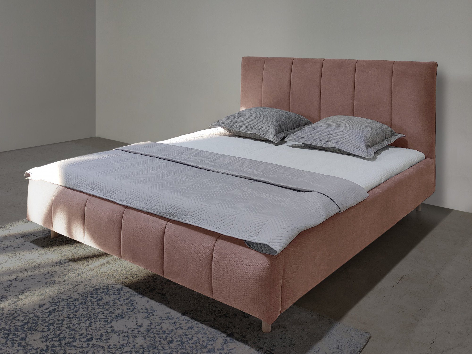 andas Polsterbett Muhos, mit gepolstertem Kopfteil, inkl. Lattenrost