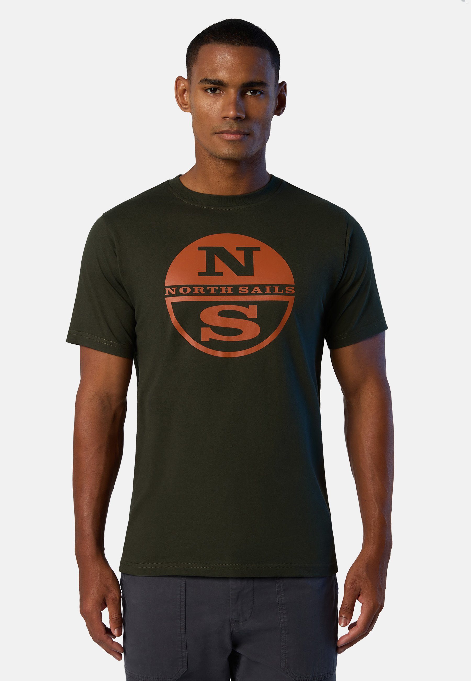 North Sails T-Shirt T-Shirt mit Logo-Druck mit klassischem Design green