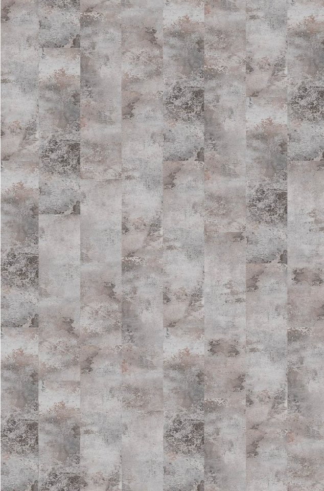 Teppichfliese Velour Steinoptik Marmor grau, Infloor, rechteckig, Höhe: 6 mm,  14 Stück, 4 m², 25 x 100 cm, selbsthaftend, für Stuhlrollen geeignet