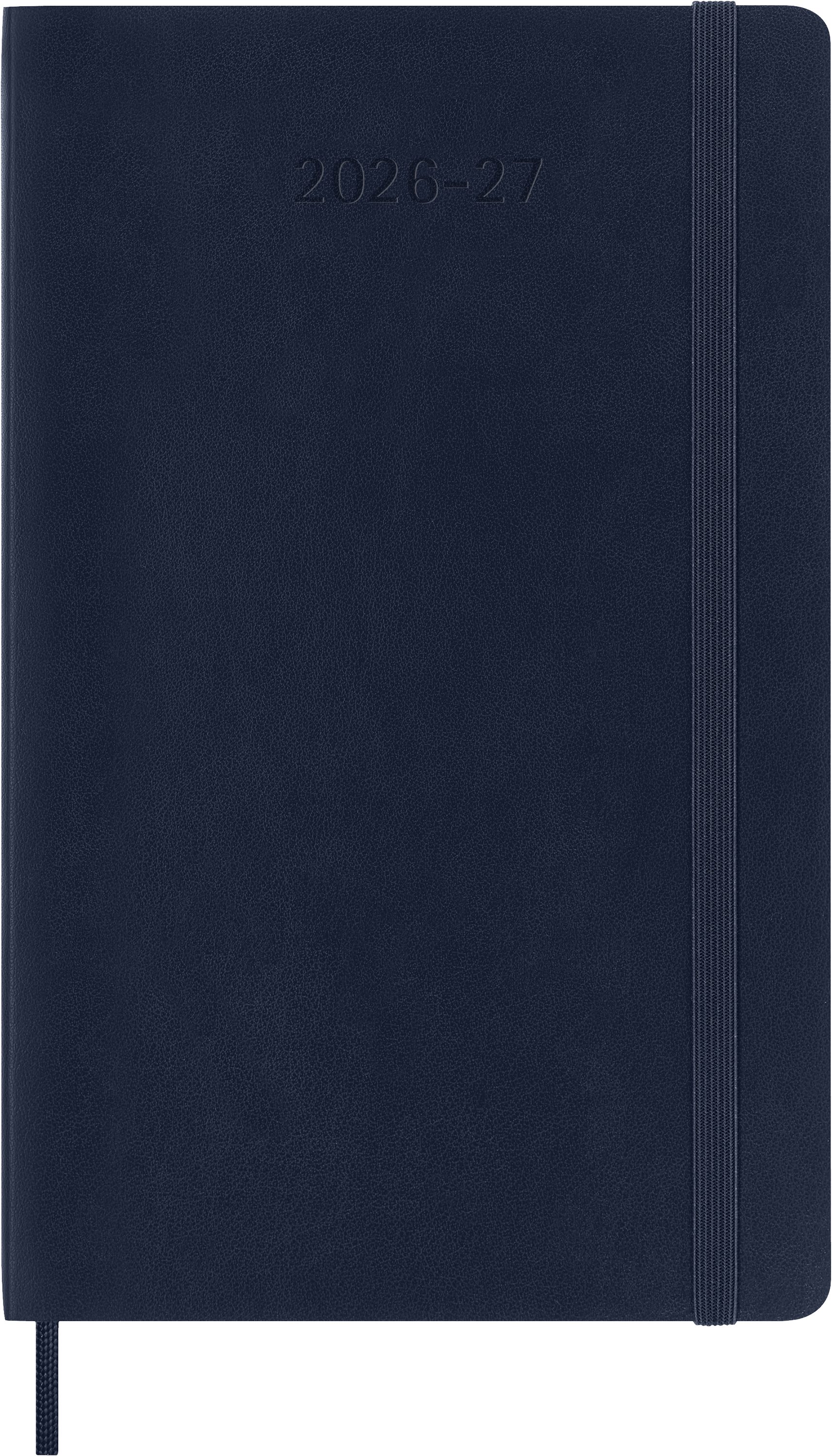 MOLESKINE Buchkalender, MOLESKINE 18 MONATE WOCHEN NOTIZKALENDER 26/27 - WEICH - L/A5 - BLAU