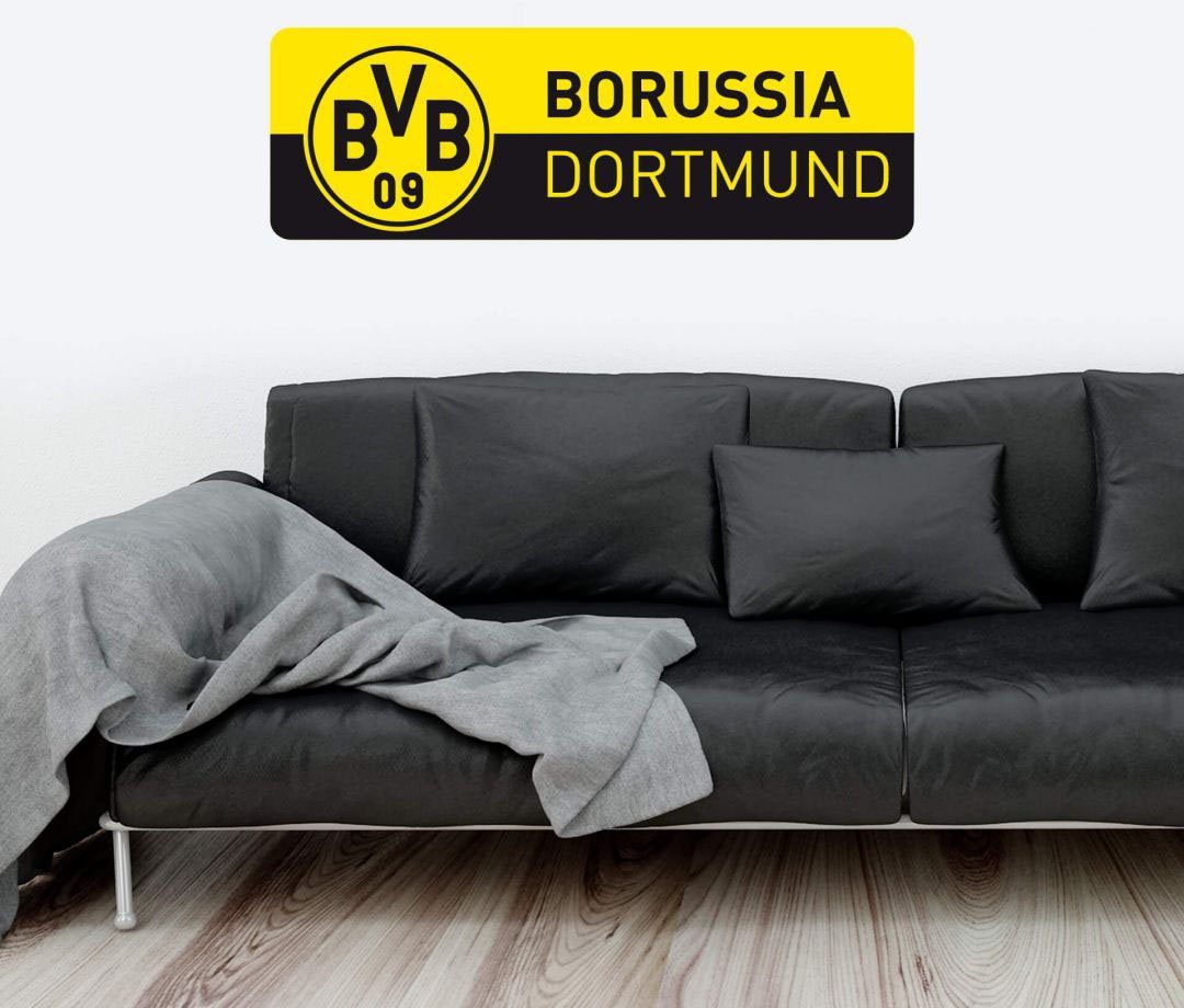 Wall-Art Wandtattoo Fußball BVB Logo (1 St) 09 Banner