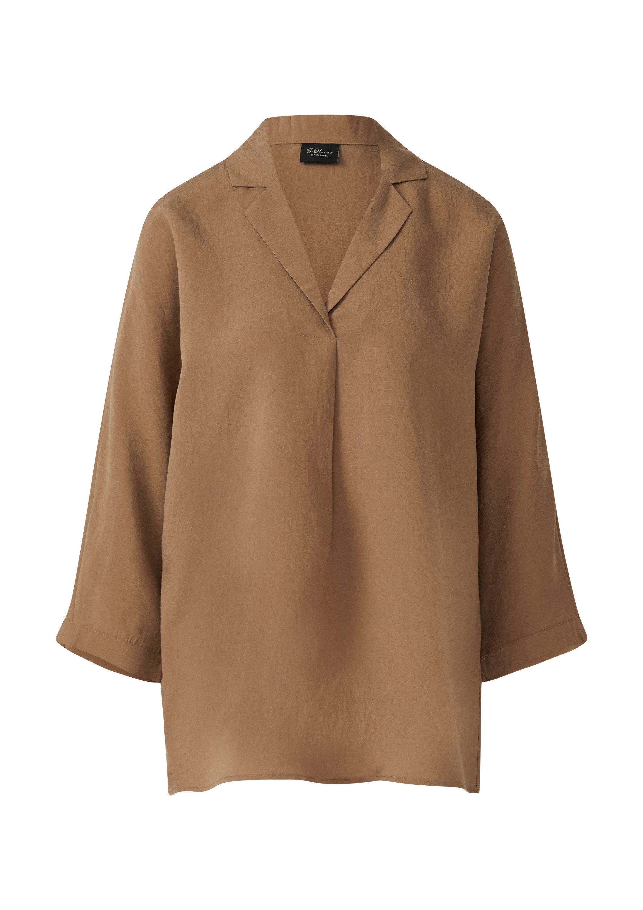 s.Oliver Kurzarmbluse Bluse Relaxed-Fit-Hemdbluse mit Fledermausärmeln günstig online kaufen