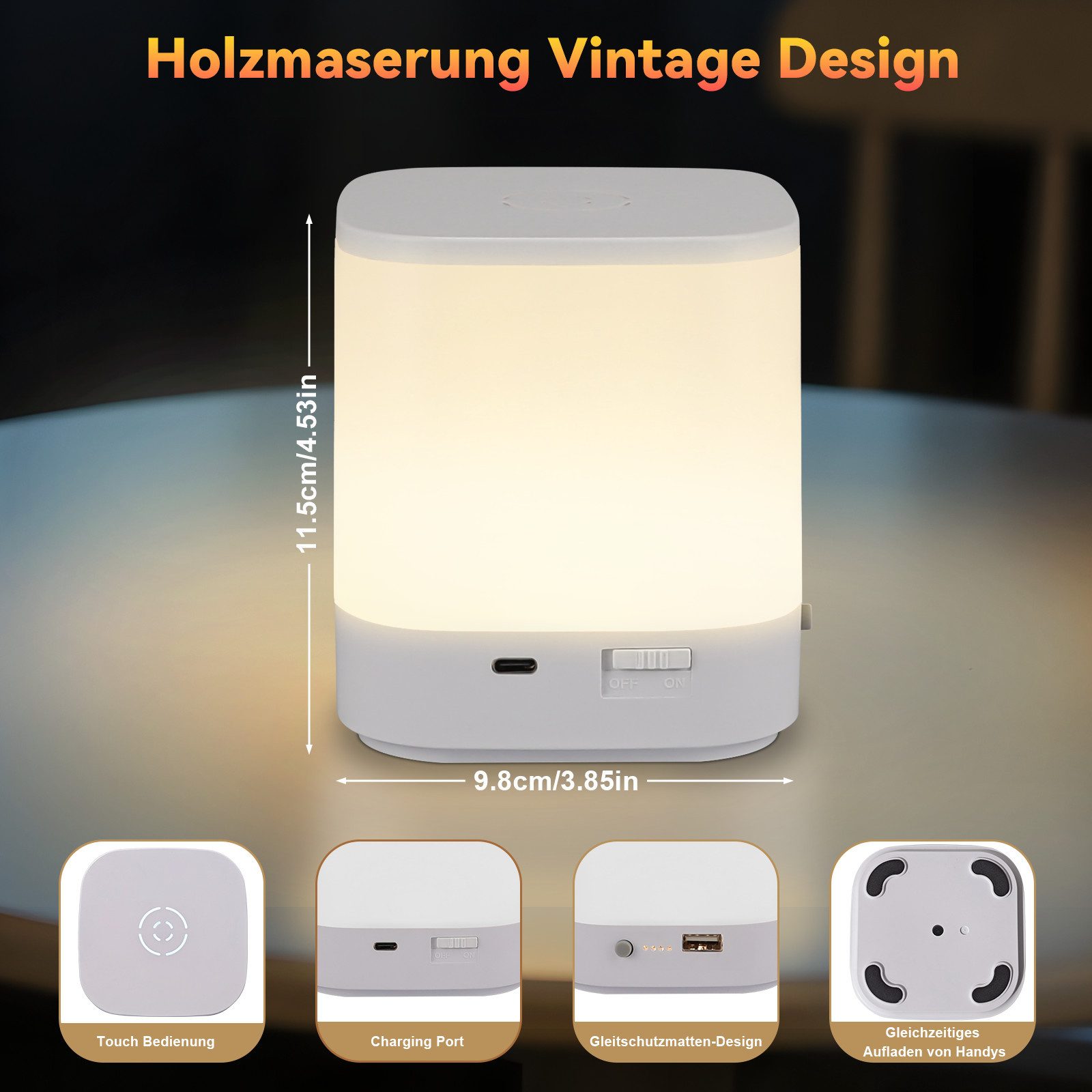 ZMH LED Tischleuchte Akku 1800mAH Touch günstig online kaufen