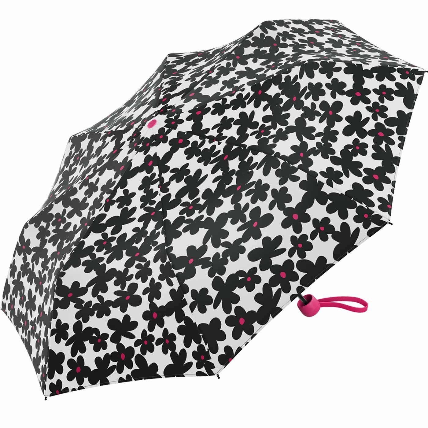 United pink Taschenregenschirm ein rose, of - Benetton bright Mini unterwegs Flower Colors Super für Blütenmeer