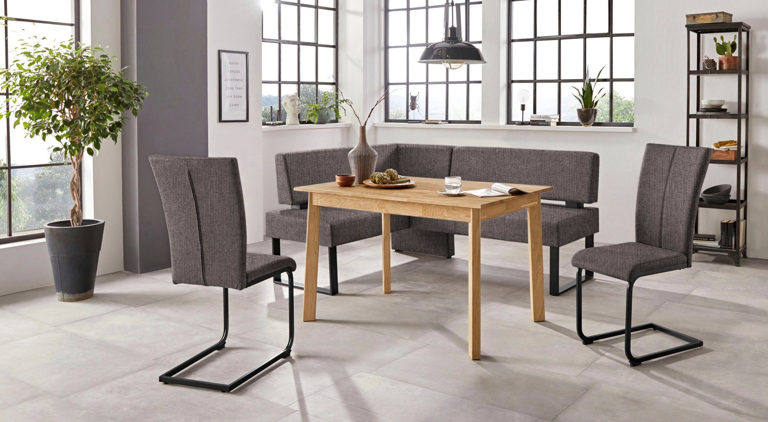 OTTO home Eckbank Oliver mit Metallgestell, Küchenbank, verschiedene Bezüge Cord Esszimmerbank OTTOs Choice