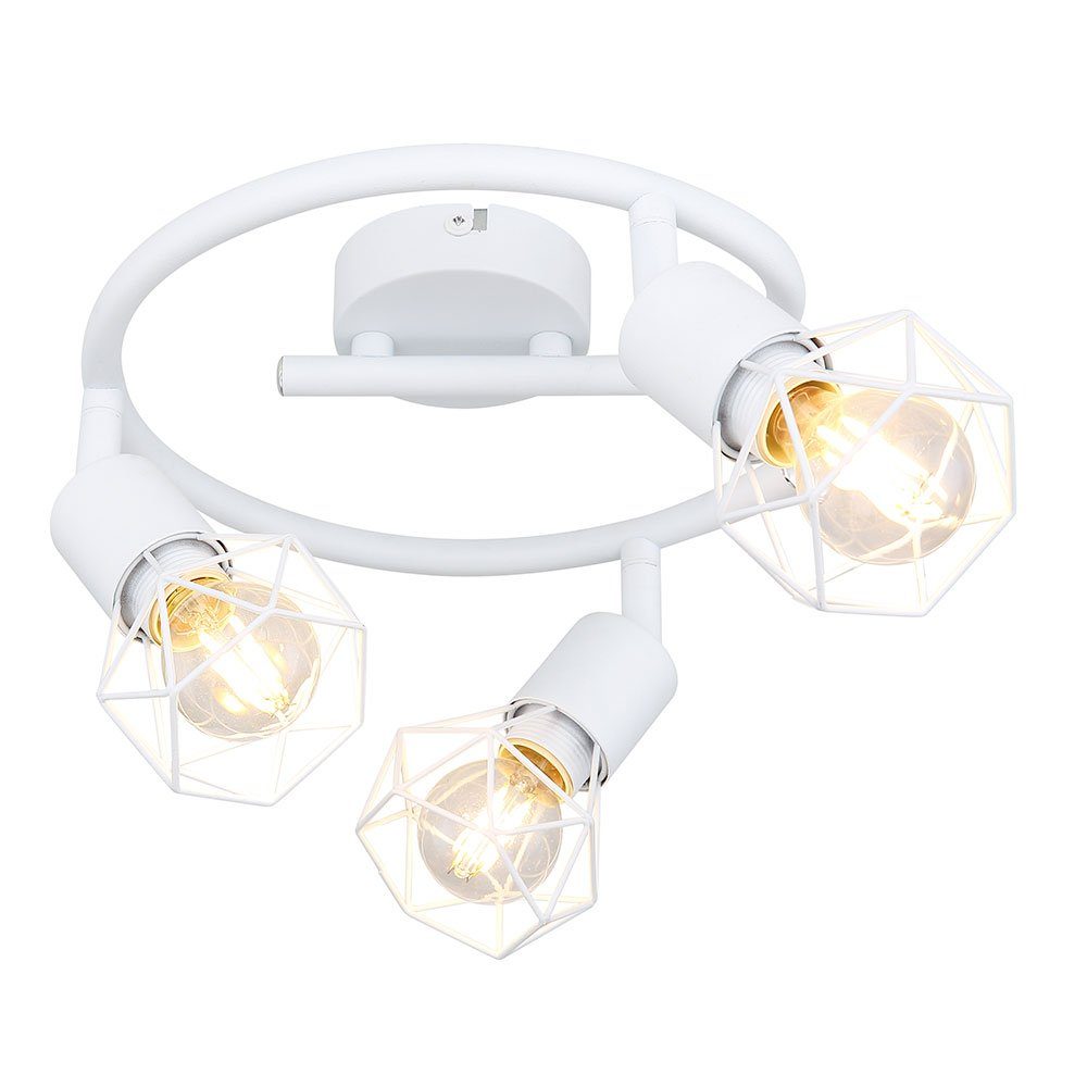 etc-shop LED Deckenleuchte, Leuchtmittel inklusive, Fernbedienung Käfig Leuchte dimmbar Lampe Spot Rondell Decken Warmweiß, Farbwechsel, Strahler