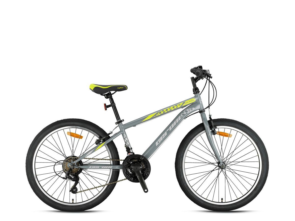 T&Y Trade Kinderfahrrad 24 Zoll Kinder Jugend Fahrrad MTB Mountainbike Rad Bike GRN26034 Grau, 21 Gang Microshift, Kettenschaltung, 21 Gang, Seitenständer