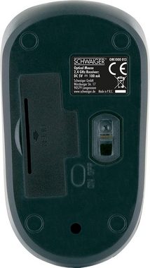 Schwaiger Maus Kabellos Bluetooth Mouse 1200dpi 2,4GHz Optische Funkmaus Maus (Bluetooth)