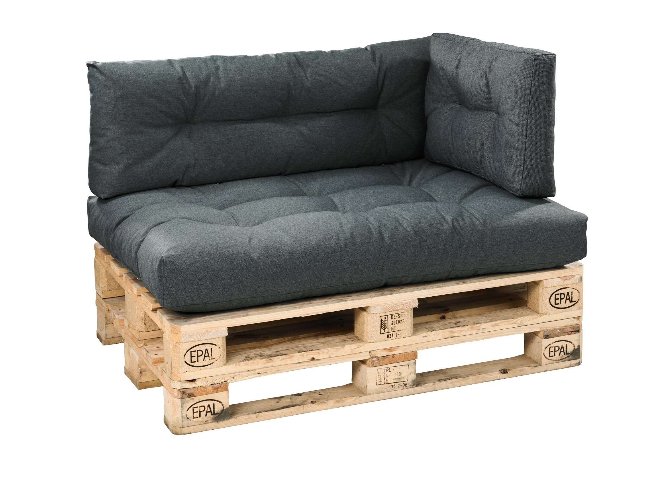 XDREAM Palettenkissen Sitzkissen, Rückenkissen und Seitenkissen (Einzeln oder als Set), passend für handelsübliche Europaletten/ Indoor & Outdoor geeignet