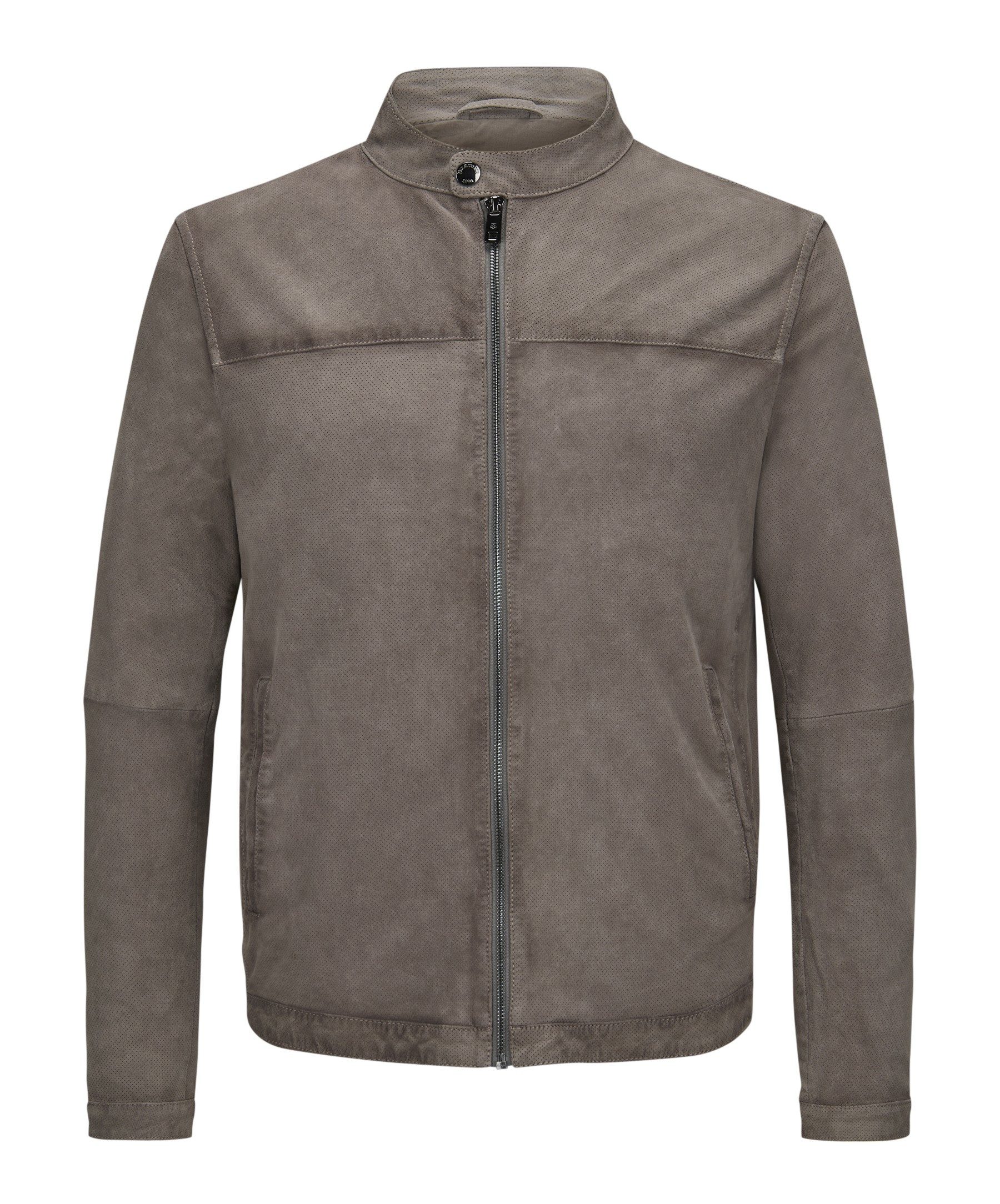 Milestone Lederjacke MSGabrio Leichte Velourslederjacke im Bikerstil