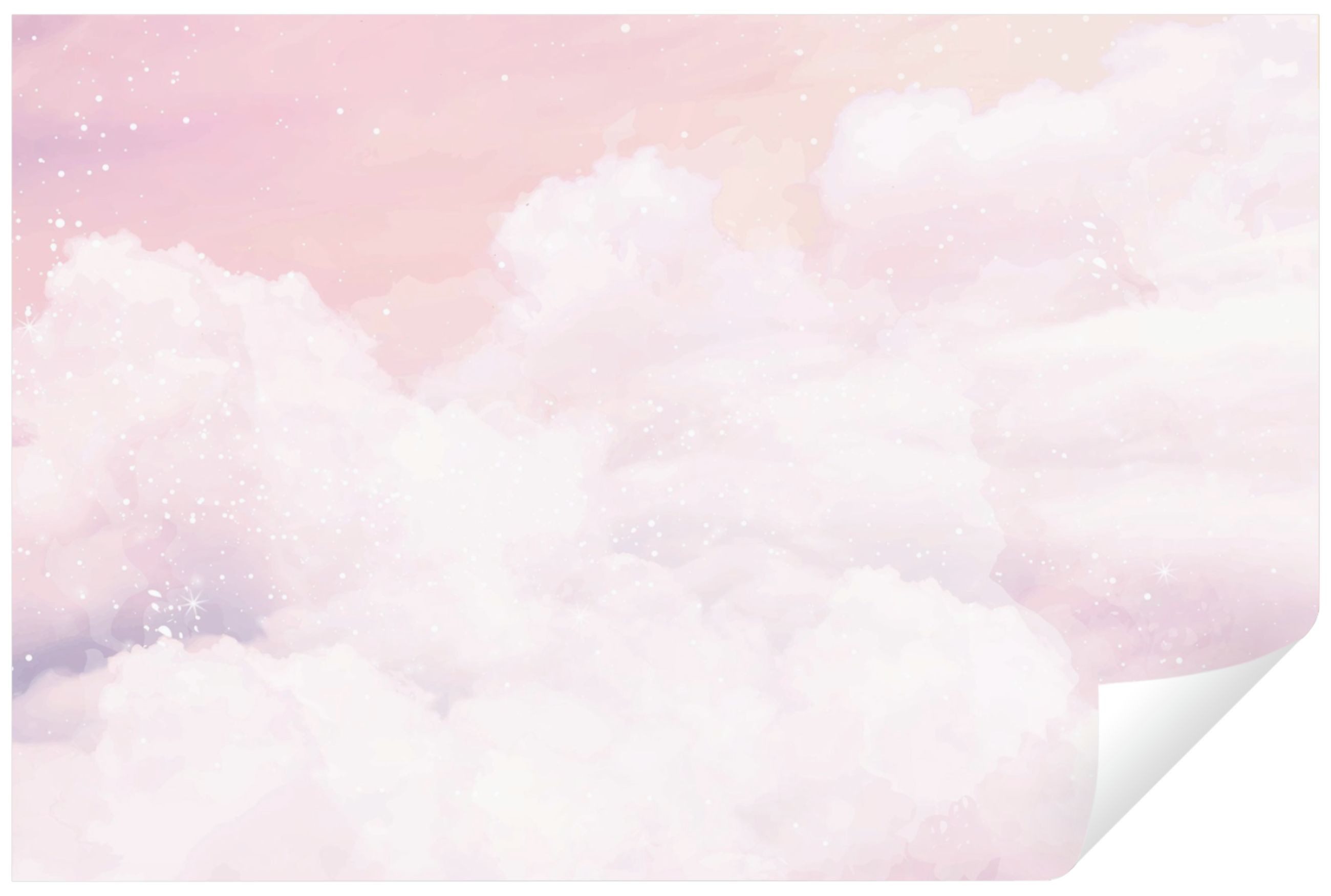 Wallarena Fototapete Kinderzimmer Mädchen Himmel Wolken Rose Vlies Tapete V günstig online kaufen