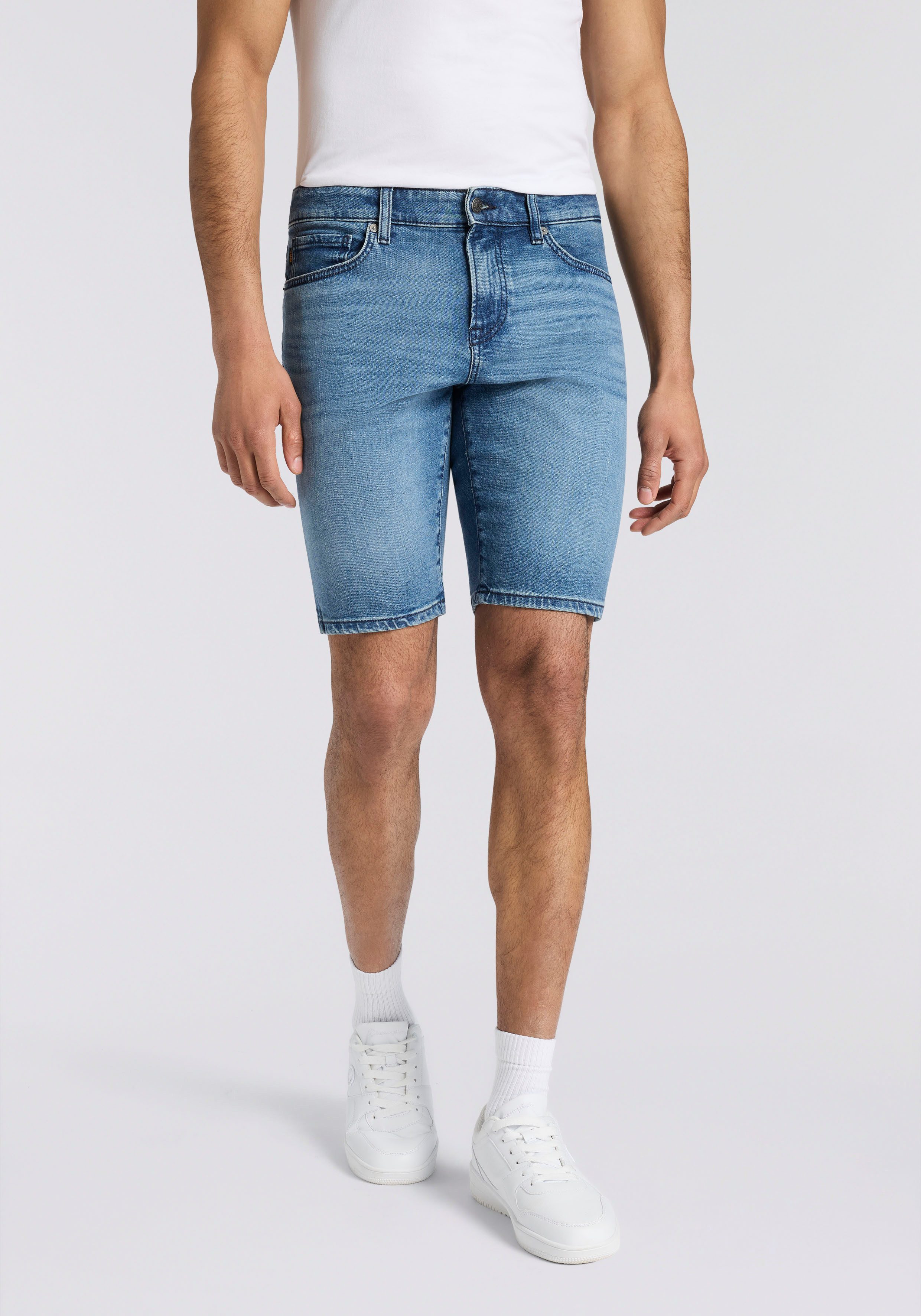 BOSS ORANGE Jeansshorts Regular Fit, Stretch-Denim, used washed