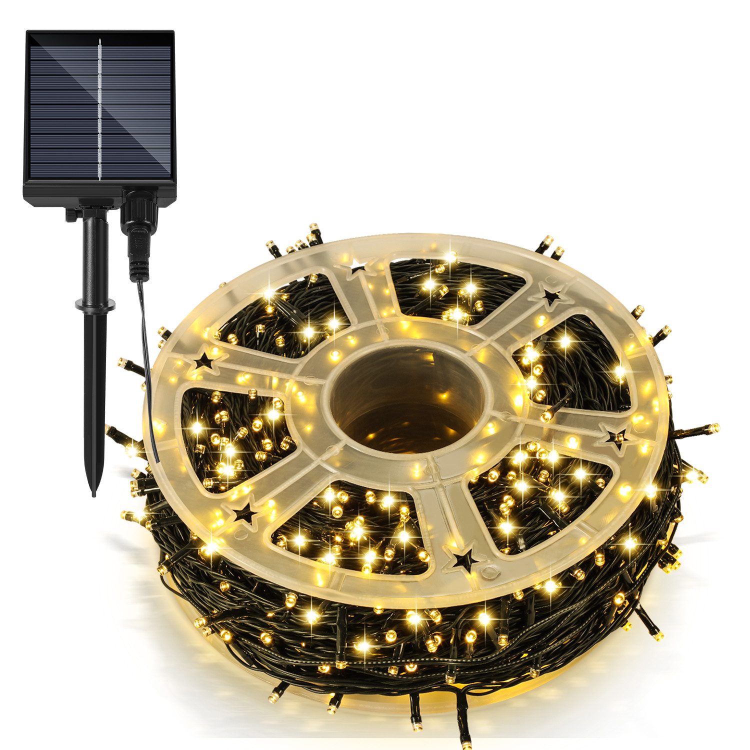 Clanmacy LED-Lichterkette 100M 1000 LED Solar Lichterkette Solarleuchte Auß günstig online kaufen