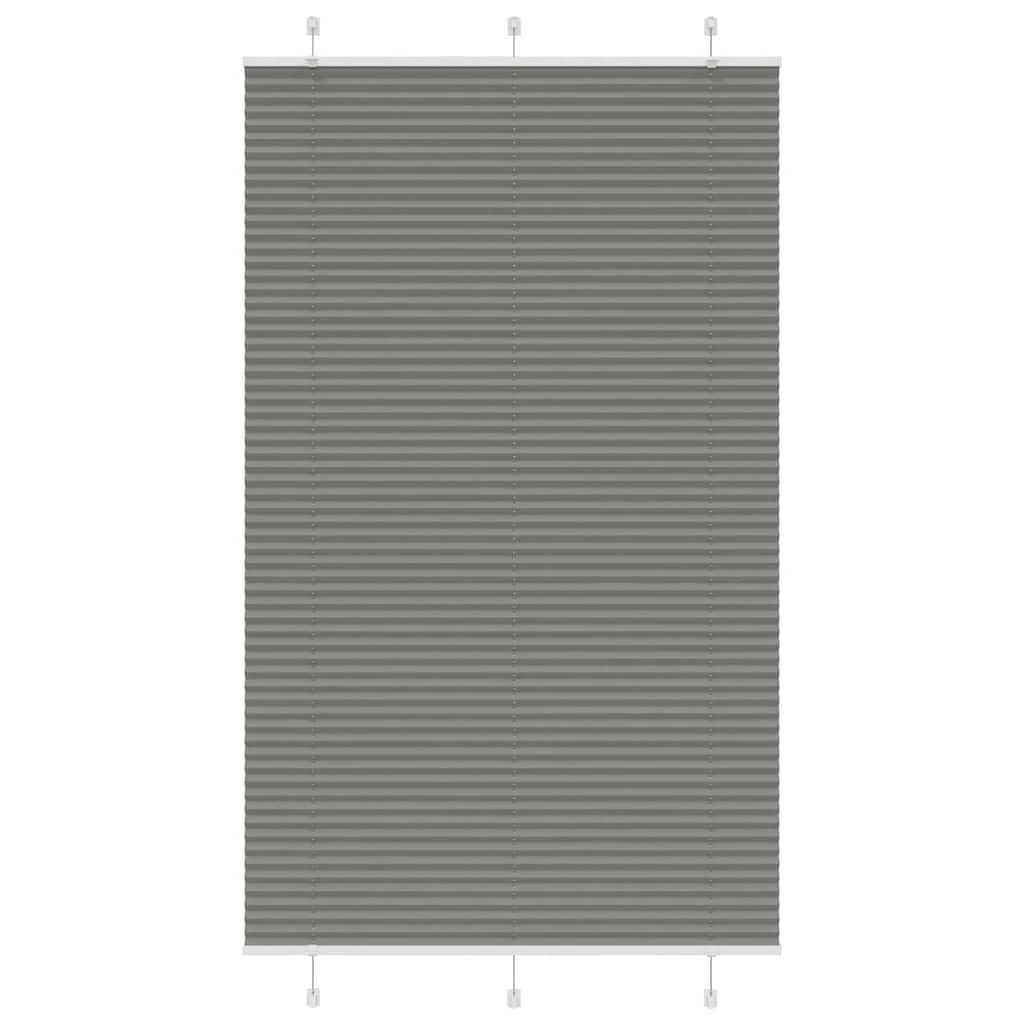 vidaXL Jalousie 120 x 200 cm Plissee Anthrazit 120x200 cm Stoffbreite 119,4 cm Polyest