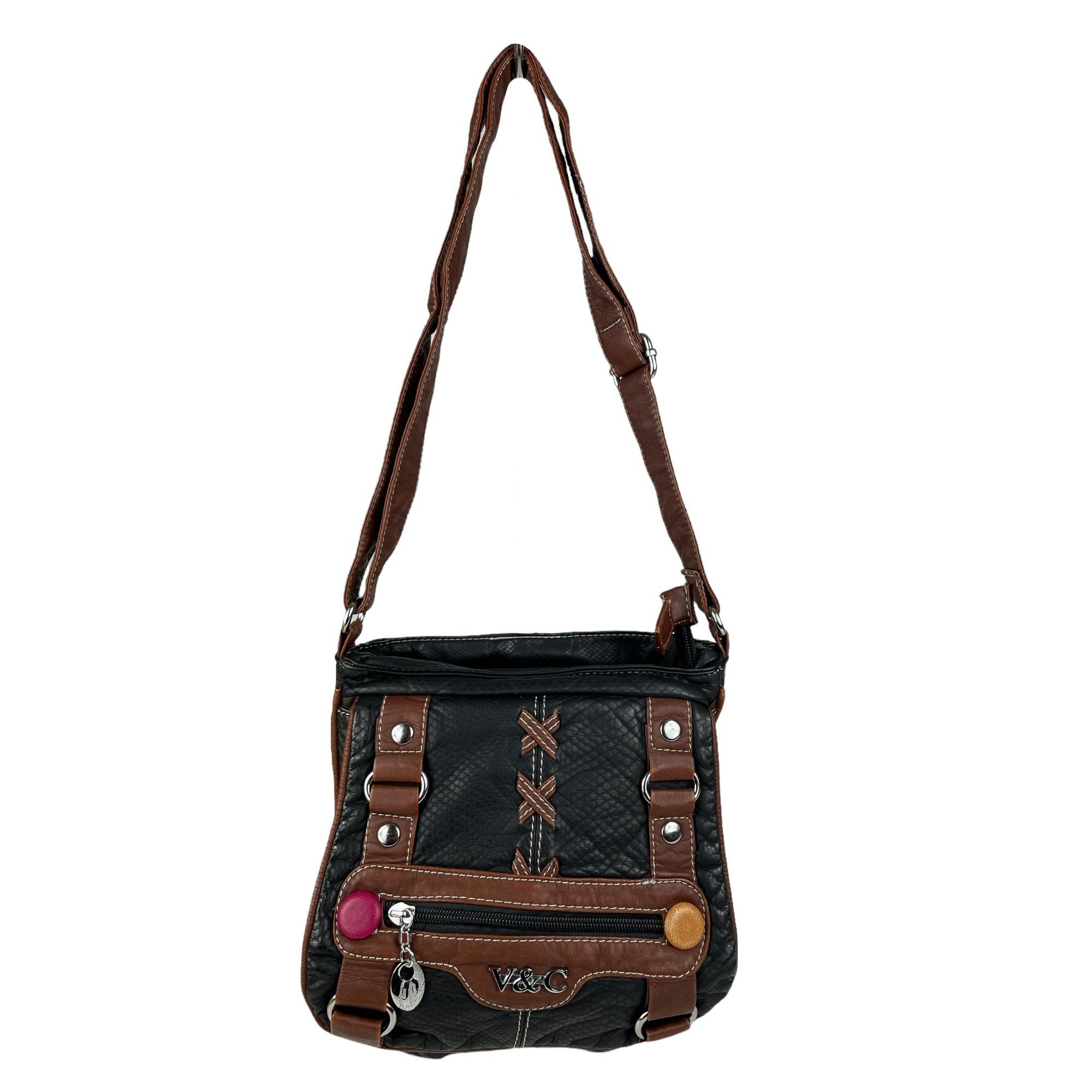 Taschen4life Umhängetasche kleine Damen Schultertasche 6276, verstellbarer Trageriemen, als Schultertasche und cross over tragbar
