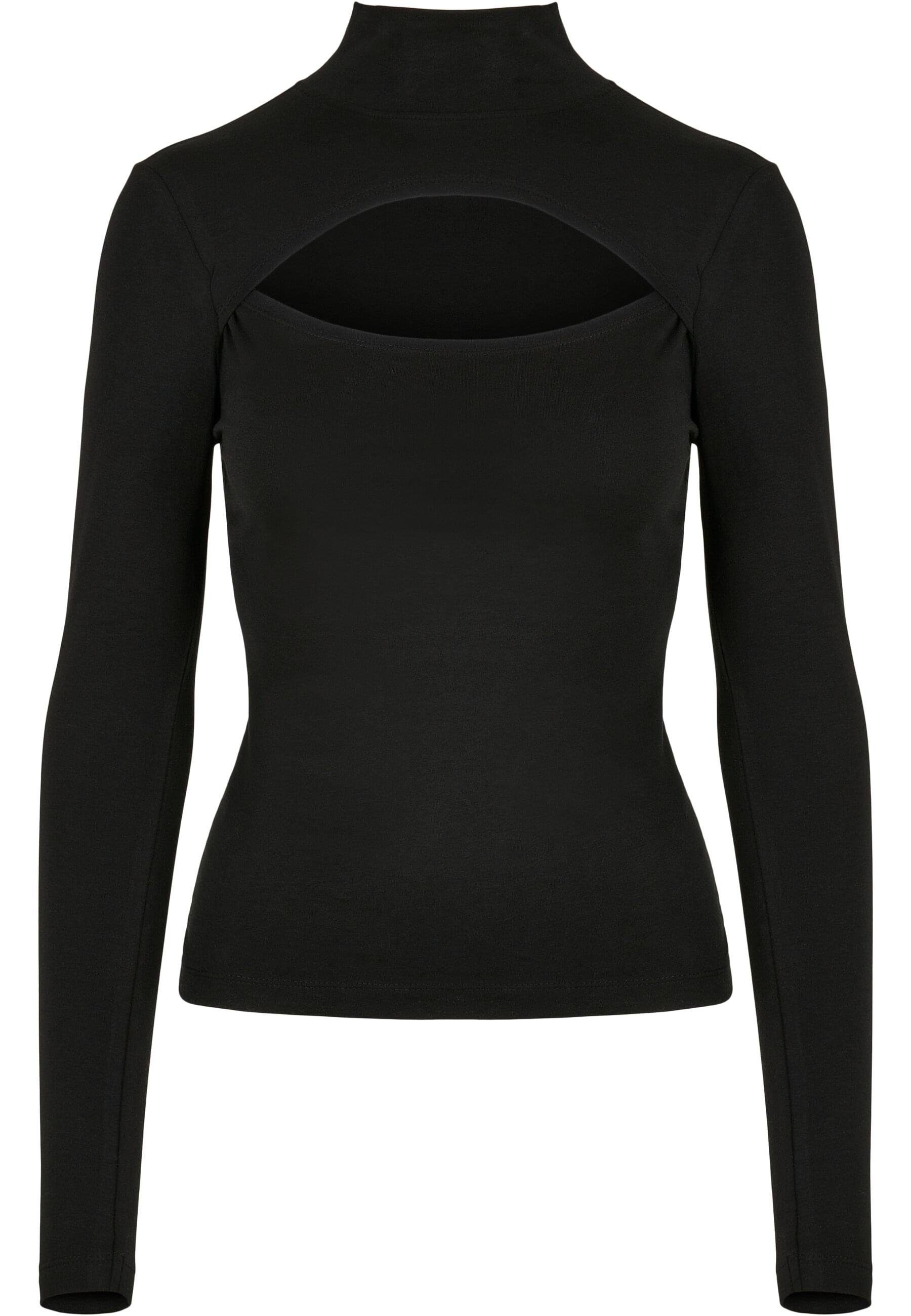 URBAN CLASSICS Langarmshirt Urban Classics Damen Ladies Cut-Out Turtleneck günstig online kaufen