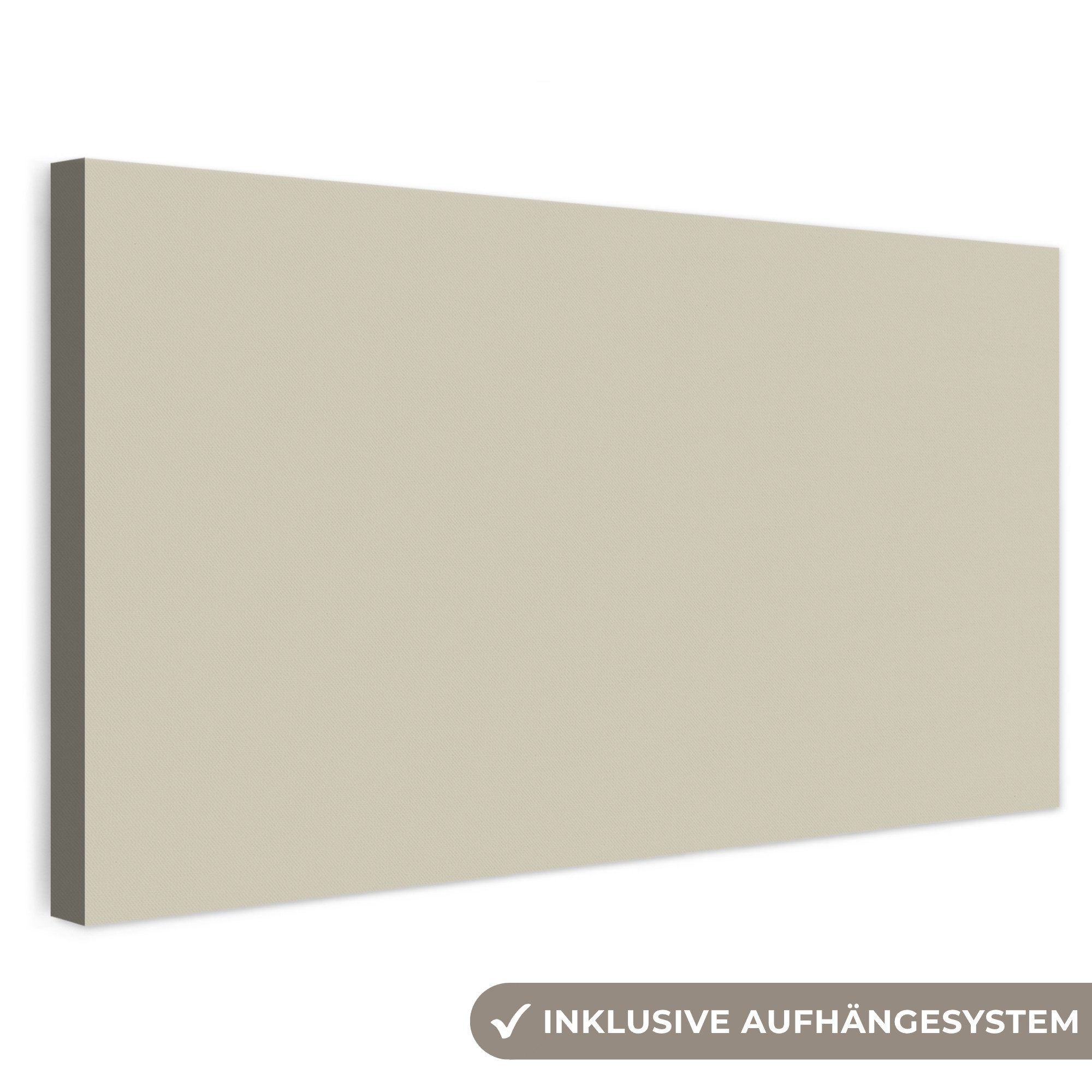 OneMillionCanvasses® Leinwandbild Panorama Urban – Pebble – Grau, Fotodruck (1 St), Leinwand Bilder für Wohnzimmer Schlafzimmer 60x30 cm