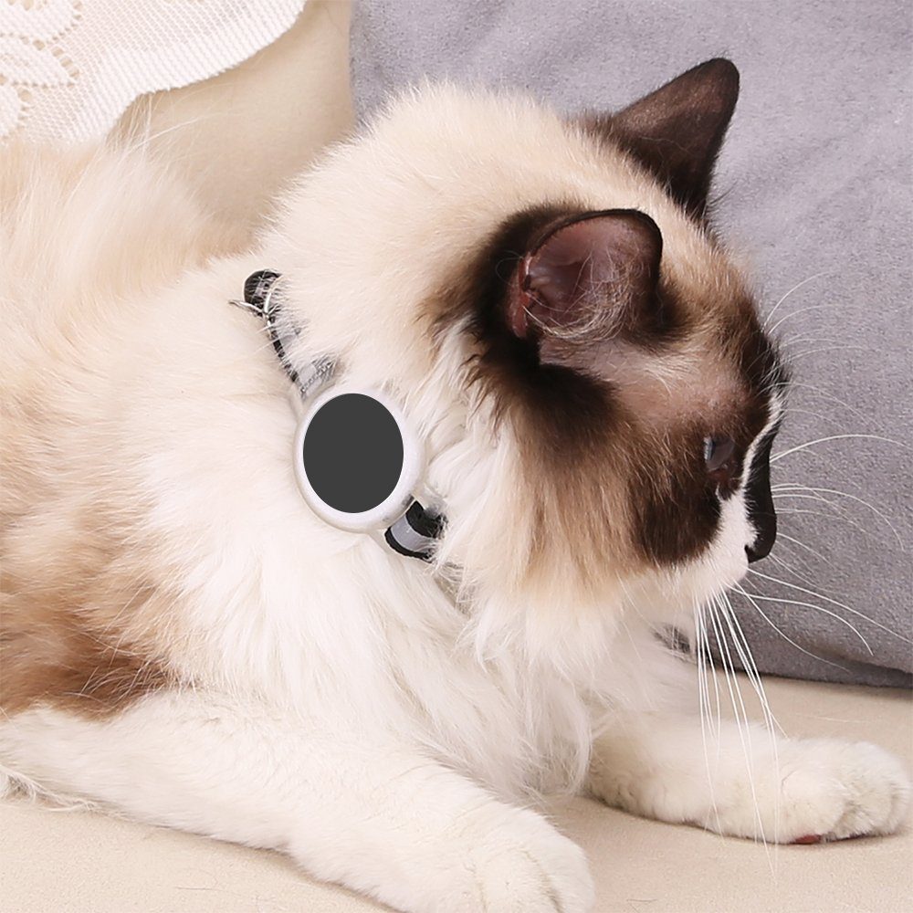 LAPA HOME Katzen-Halsband Reflektierend Katzenhalsband für Airtag Verstellbar Halsband, Anti-Erstickung, Katzen-Tracker Halsband mit Glocke & Sicherheitsschnall