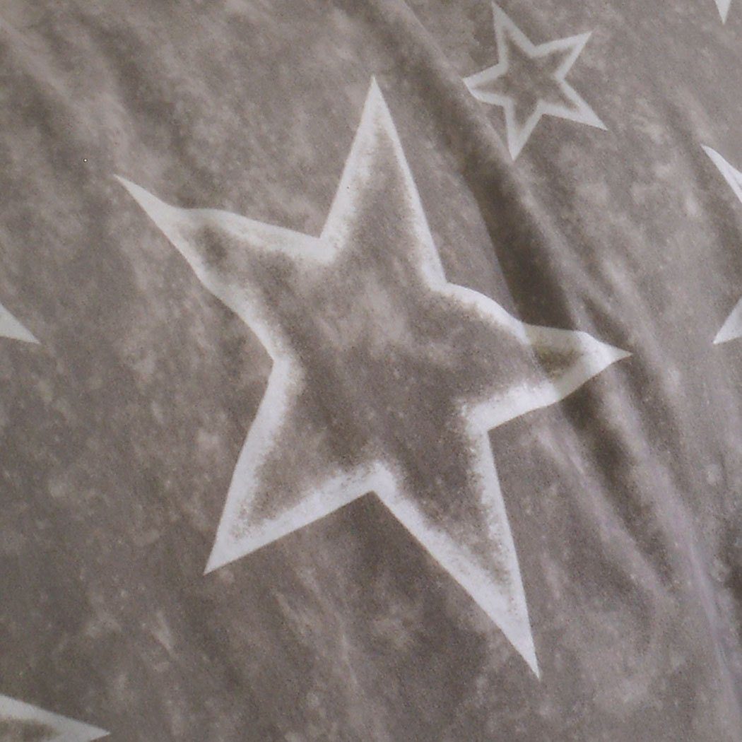 BETTWARENSHOP Bettwäsche Sterne taupe, Biber, 2 teilig, warme weiche Kuschelsterne
