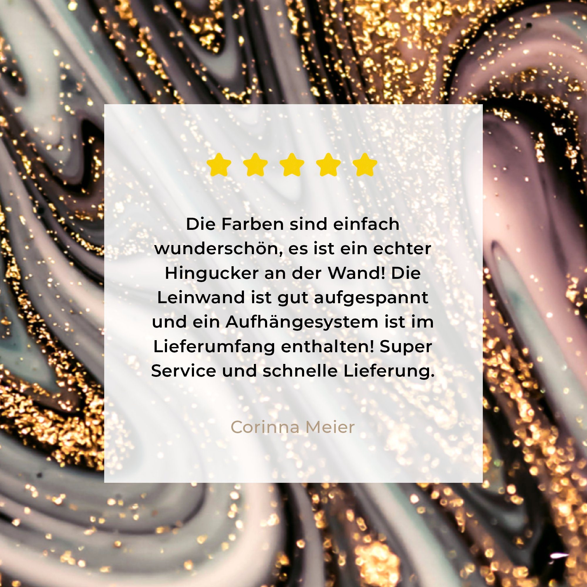 Marmoroptik Wohnzimmer Schlafzimmer Bilder Weiß, für OneMillionCanvasses® Leinwand Marmor - - Leinwandbild (1 Glitter Luxus - - - St), Gold