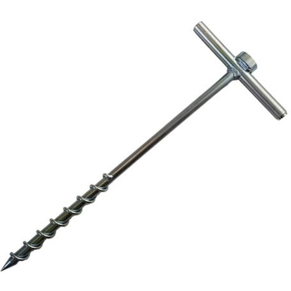 Strommessgerät Erdspiess gedreht mit Gewinde, Länge 42cm, 12mm