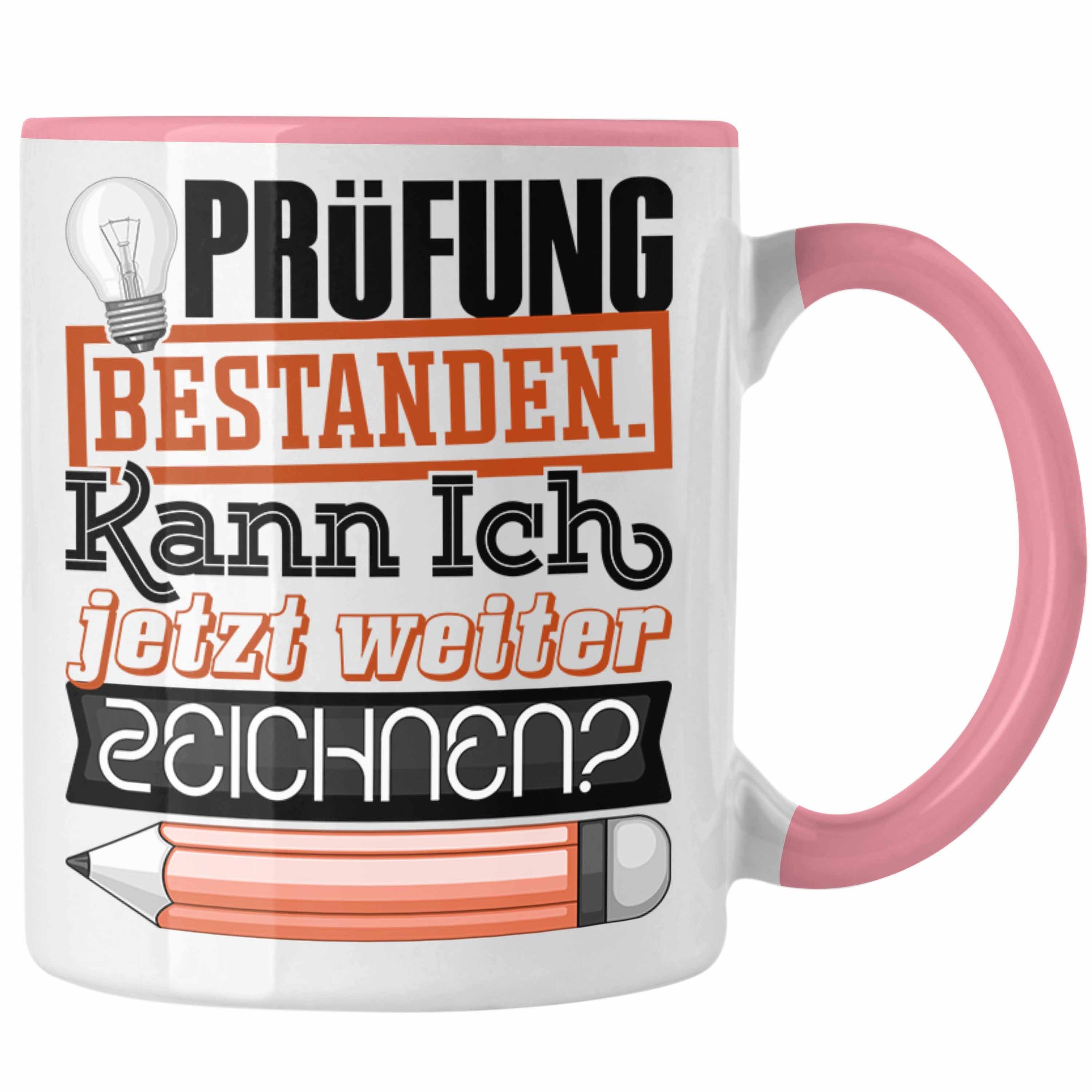 Trendation Tasse Bachelor Master Prüfung Bestanden Geschenk Tasse Studium Prüfung Besta Rosa