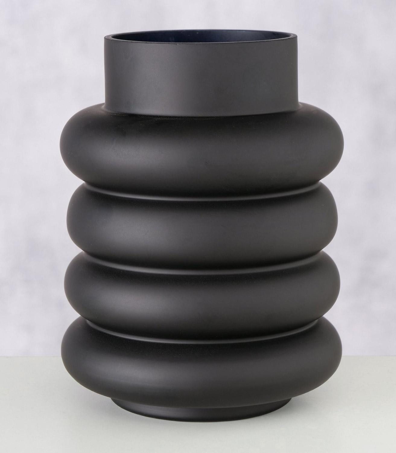 BOLTZE GRUPPE GmbH Dekovase RIBBO, Vase, Schwarz, Glas, H 20 cm (1 St)