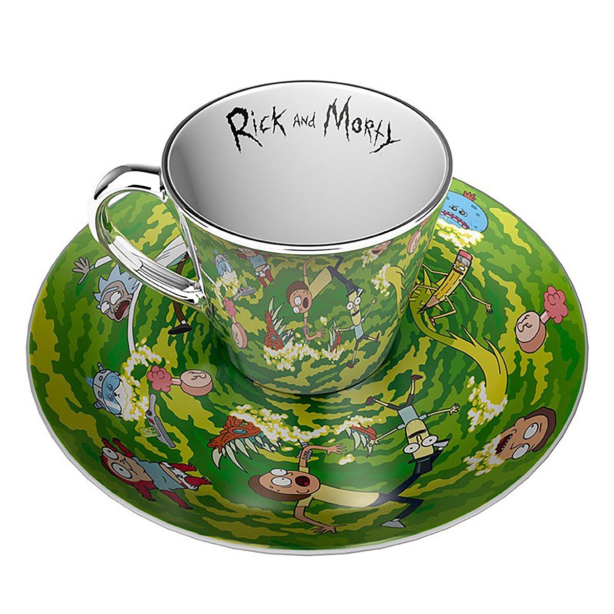 Spiegeltasse Rick and Keramik Morty mit Tasse Untertasse, 100% ABYstyle