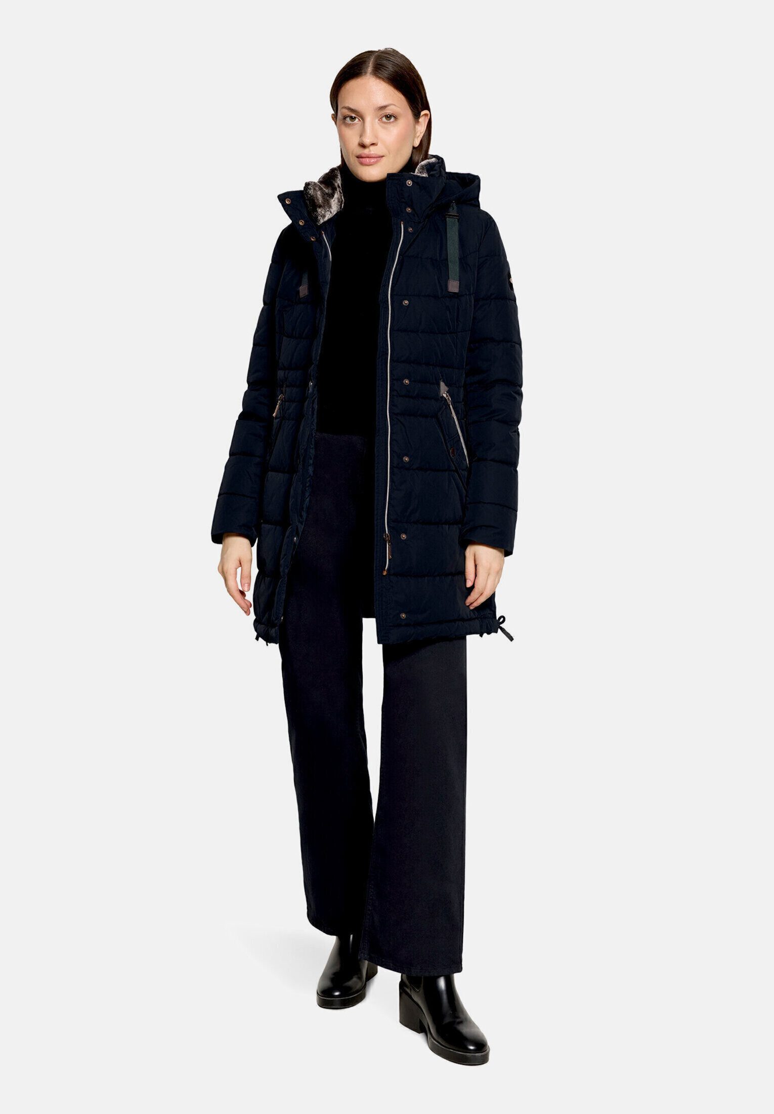 Gil Bret Steppjacke Damen mit Kunstfellkragen