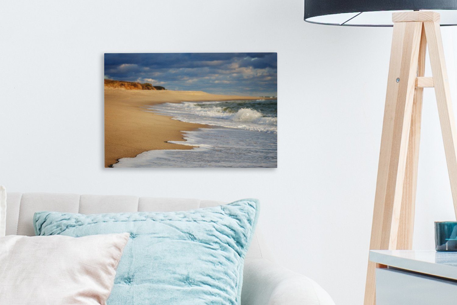 National Aufhängefertig, Wellen cm am Seashore, Cape Wanddeko, (1 Strand Leinwandbild St), 30x20 Wandbild OneMillionCanvasses® Cod Leinwandbilder, von
