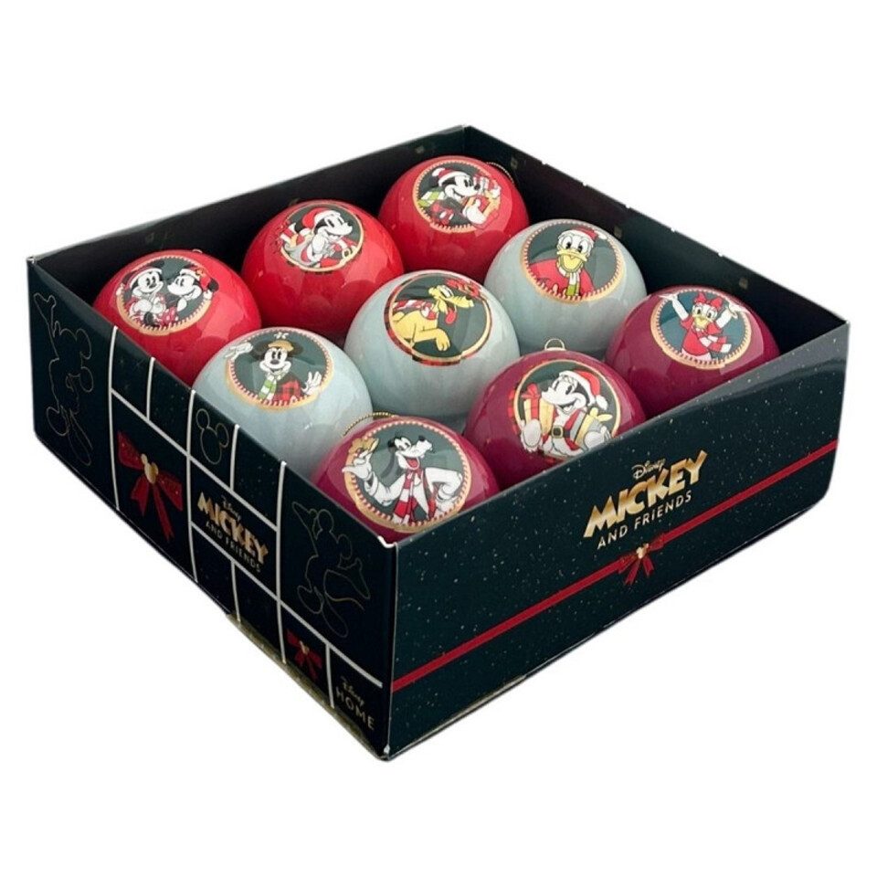 Disney Weihnachtsbaumkugel Disney Weihnachtskugeln Micky Maus Christbaumschmuck (9 St), Weihnachten
