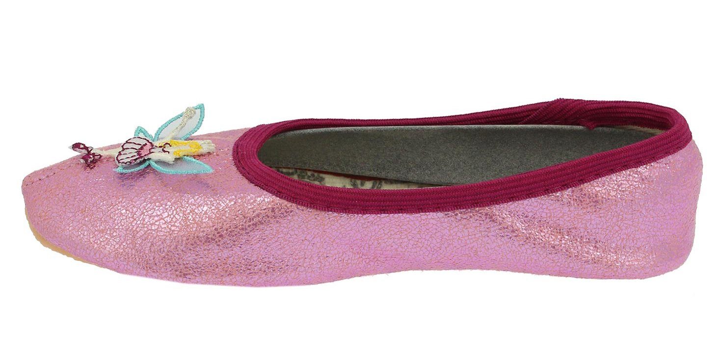 Beck Schläppchen Fee Gymnastikschuh (mit rutschfester Sohle, aus Naturkautschuk) ein Traum für Mädchen, hochwertiges glänzendes Obermaterial – Bild 5 von 5