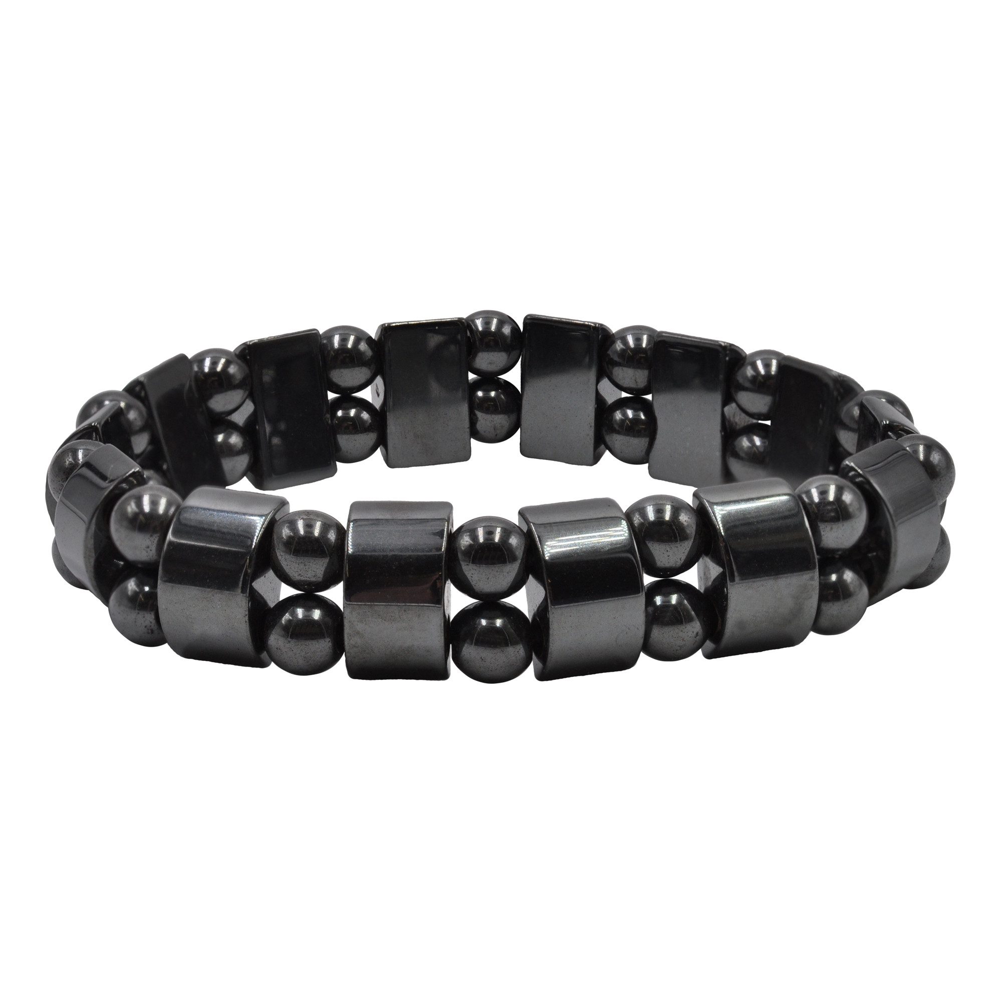 Steuer Armband Stretch hämatitfarbene Magnete