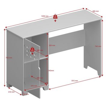 loft24 Schreibtisch Lava, aus pflegeleichter MDF, mit Tür, Design Made in Denmark