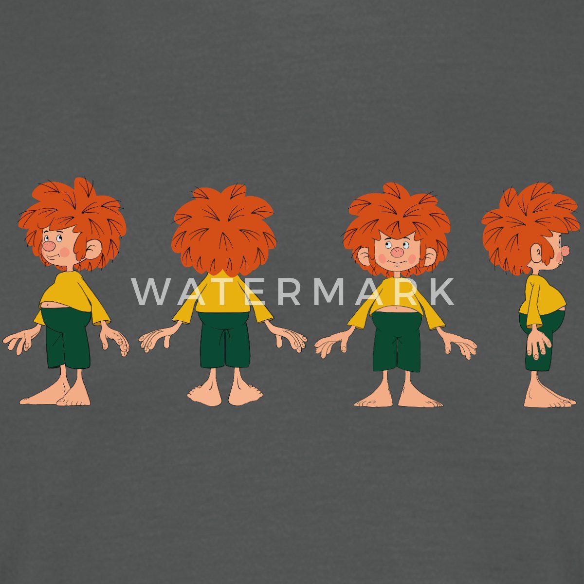 Spreadshirt T-Shirt Pumuckl Aus Verschiedenen Blickwinkeln Männer T-Shirt ( günstig online kaufen