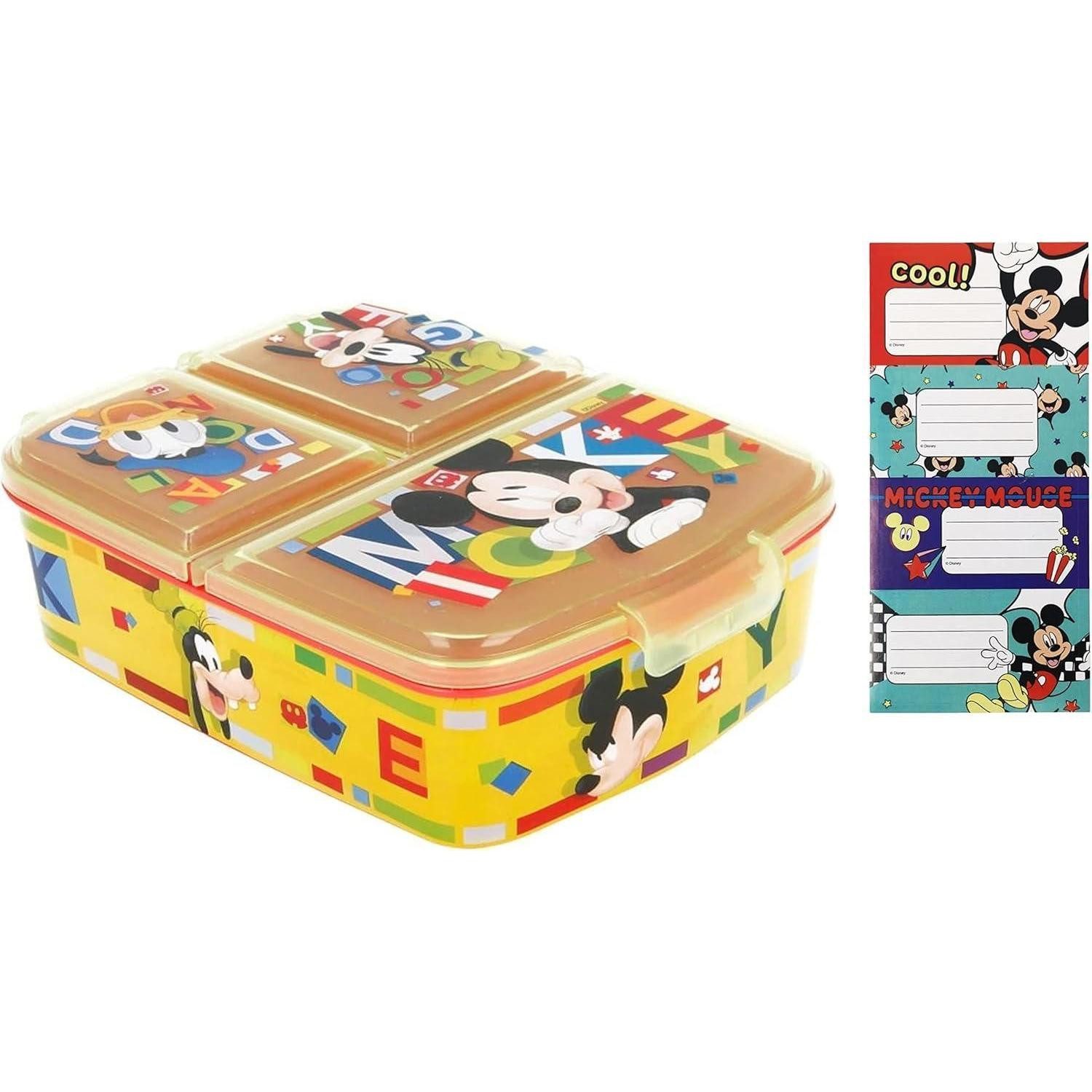 LuxusKollektion Aufbewahrungsbox Brotdose Kinder Brotbox Fächer Unterteilung BPAfrei Mickey Mouse