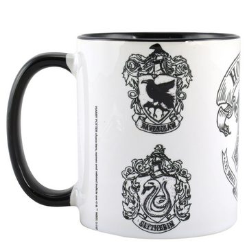 United Labels® Tasse Harry Potter Tasse - Hogwarts Wappen Weiß 320 ml, Keramik