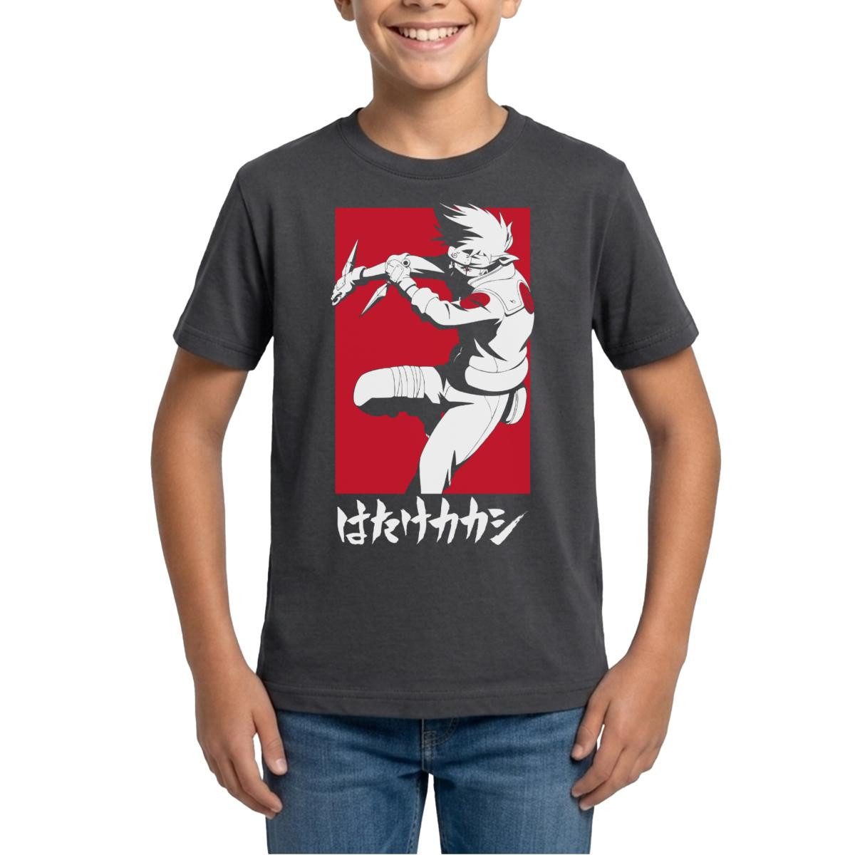 T-Shirt Naruto Shippuden Cooles Kakashi-Design Teenager T-Shirt