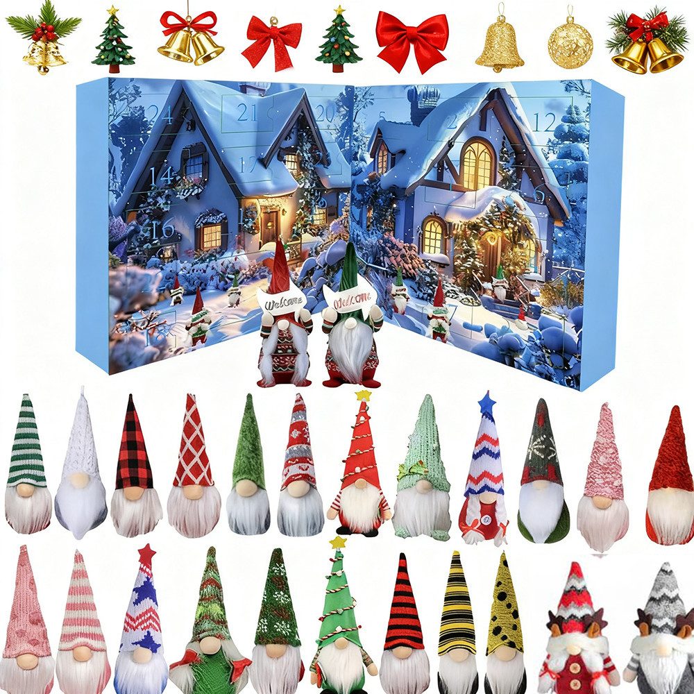 CLTYQ Adventskalender Gnome Adventskalender 2025, 24 Tage Weihnachtsgnome C günstig online kaufen