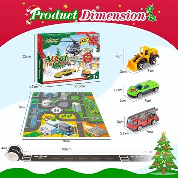 XDeer Spielzeug-Adventskalender Weihnachtskalender für Jungs,Autos Spiele ab 2-7 Geschenk, 24 Stk vielschiedene Überraschungen,Geschenk für Kinder