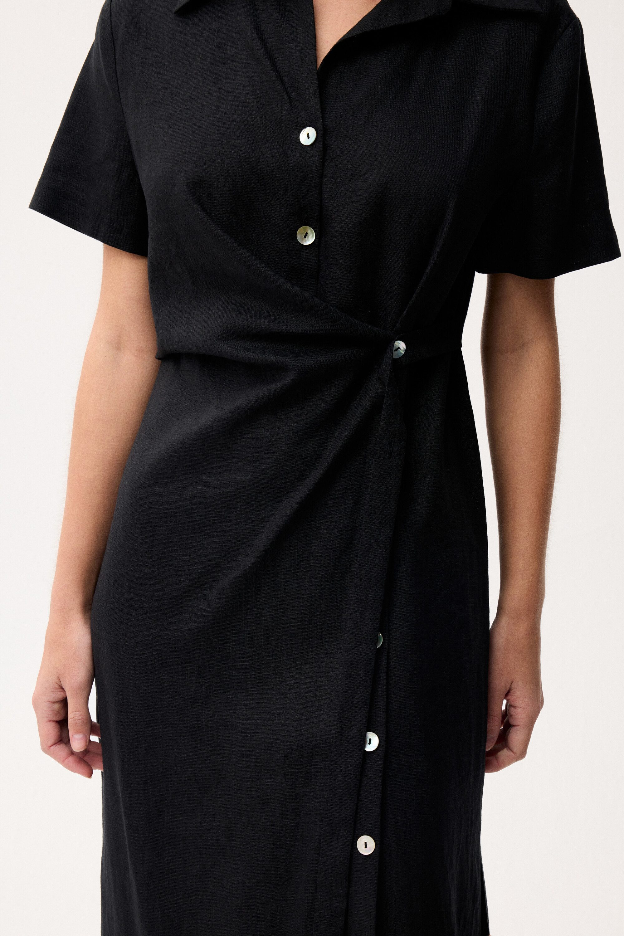 adL Jerseykleid Kurzärmeliges Kleid mit Bindedetail – Bild 4 von 5