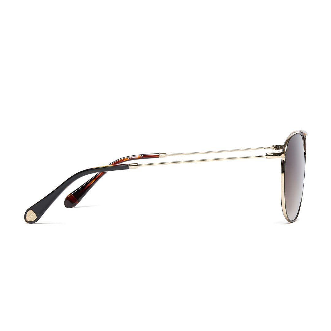 Bonizetti Sonnenbrille Damen Sonnenbrille HOUSTON (130 mm, gold / schwarz, 1-St) Bruchsichere Nylon Gläser