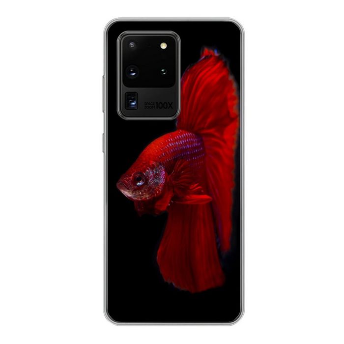 MuchoWow Handyhülle Fische - Tiere - Rot Phone Case Handyhülle Samsung Galaxy S20 Ultra Silikon Schutzhülle