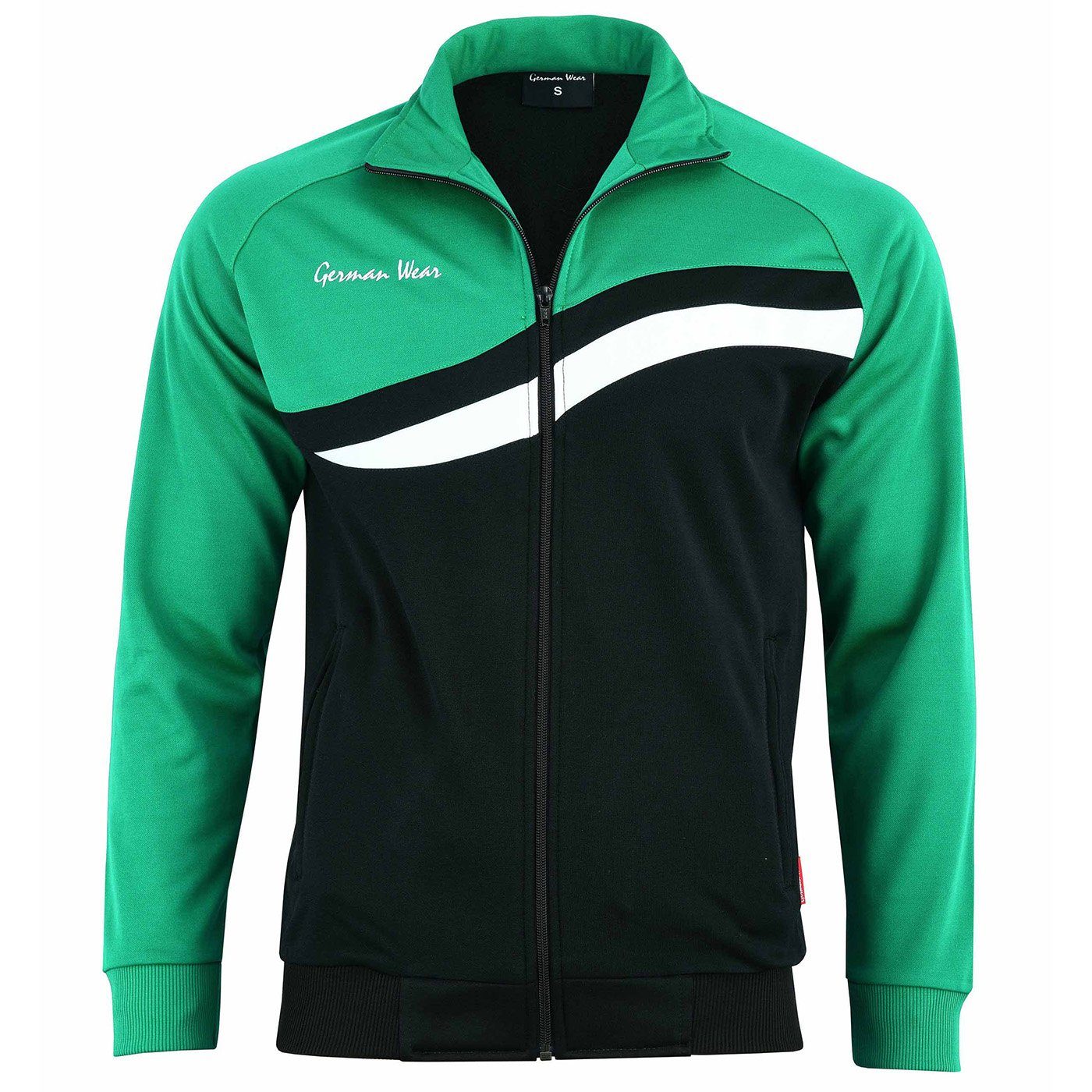 German Wear Trainingsanzug GW779k, Doppellagig Jogginganzug Sportanzug Grün Herren Trainingsanzugs