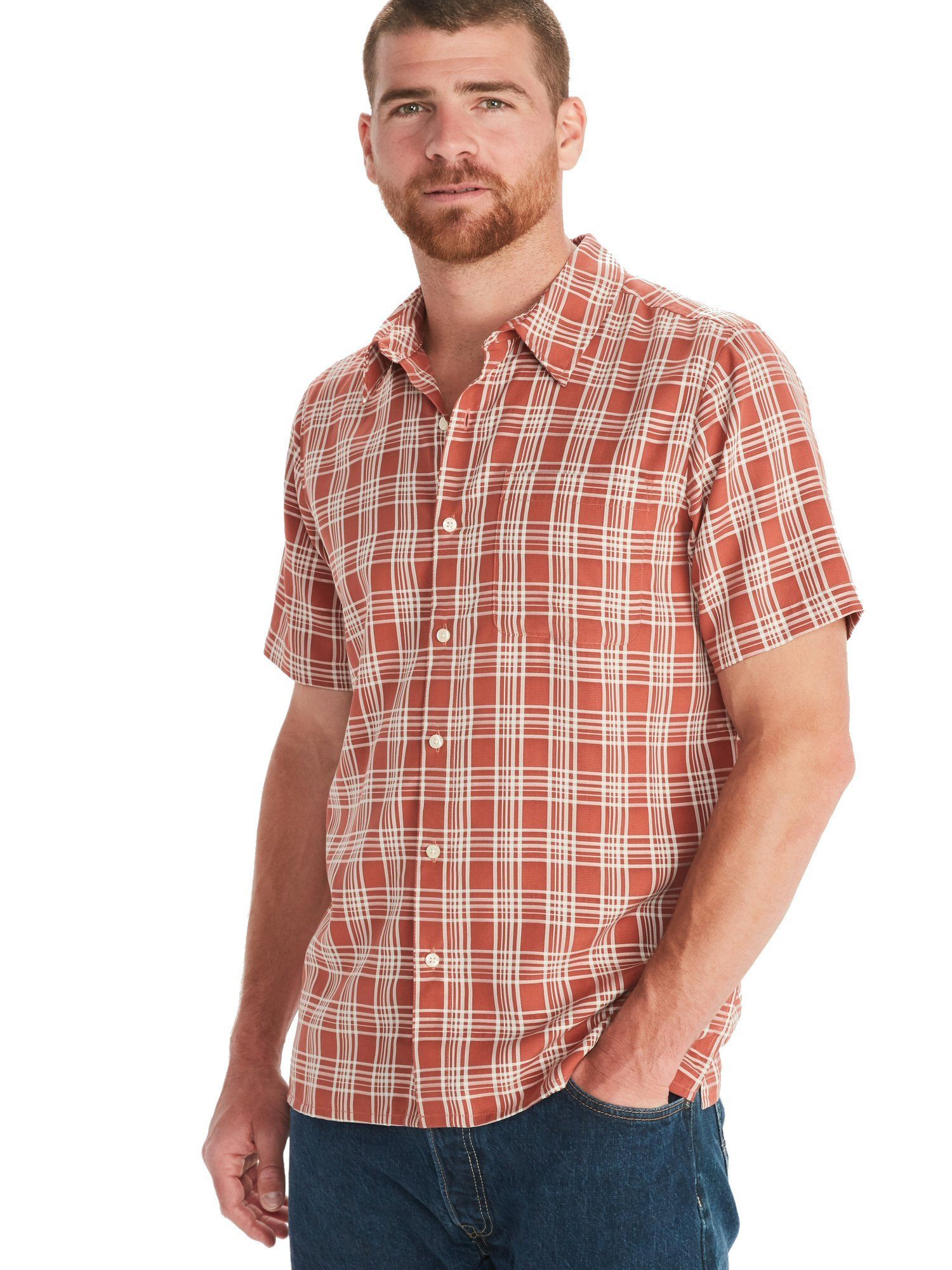 Marmot Outdoorhemd Reise-/Wanderhemd Eldridge Classic Kurzarm hellbraun Herren