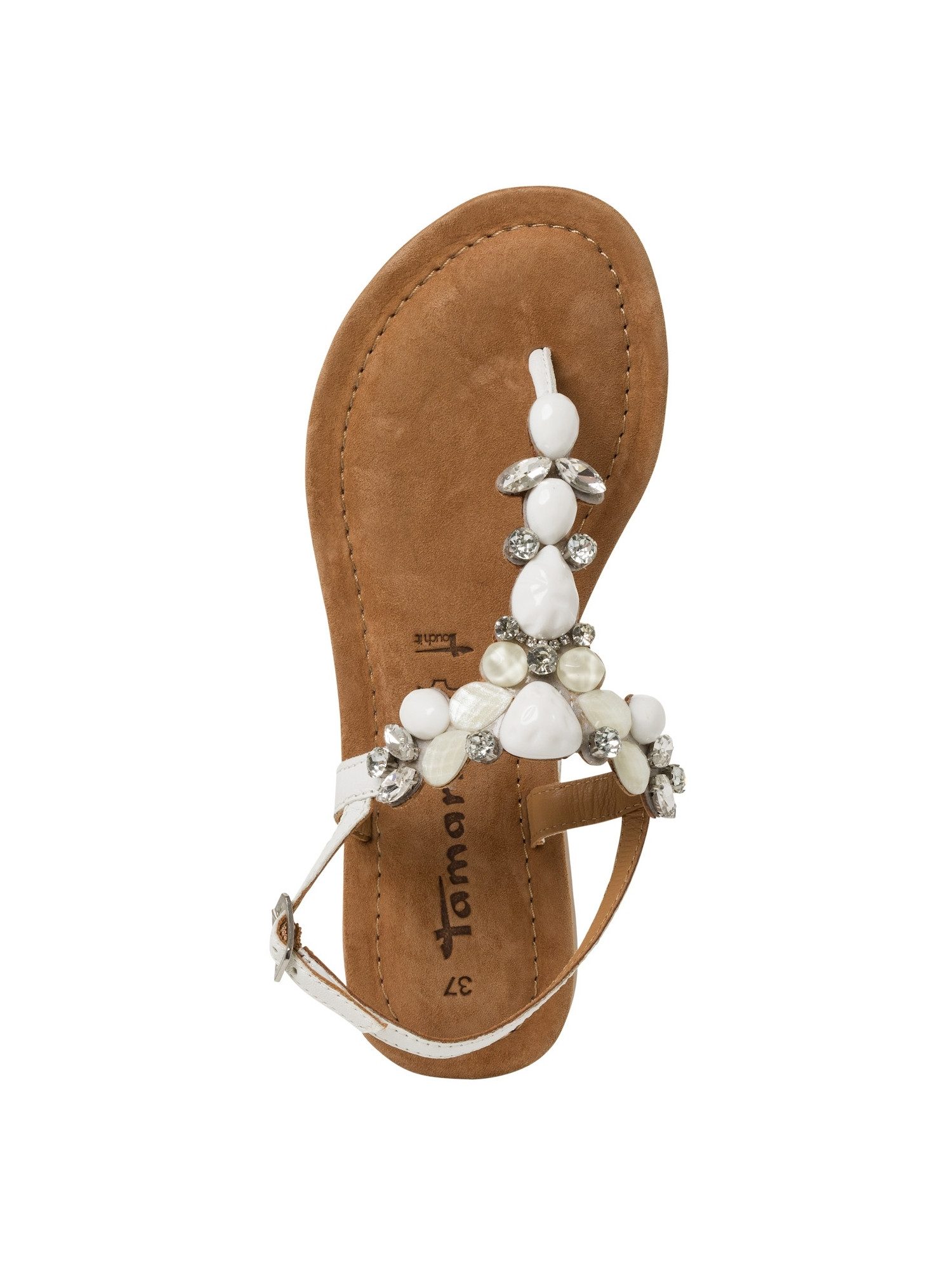 Tamaris TOUCH-IT mit Blockabsatz kein Absatz 1-28163-42 T-Strap-Sandale TOUCH-IT