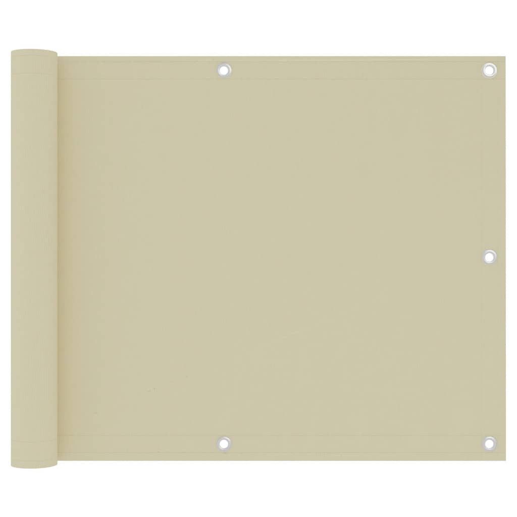 furnicato Balkonsichtschutz Balkon-Sichtschutz Creme 75x500 cm günstig online kaufen