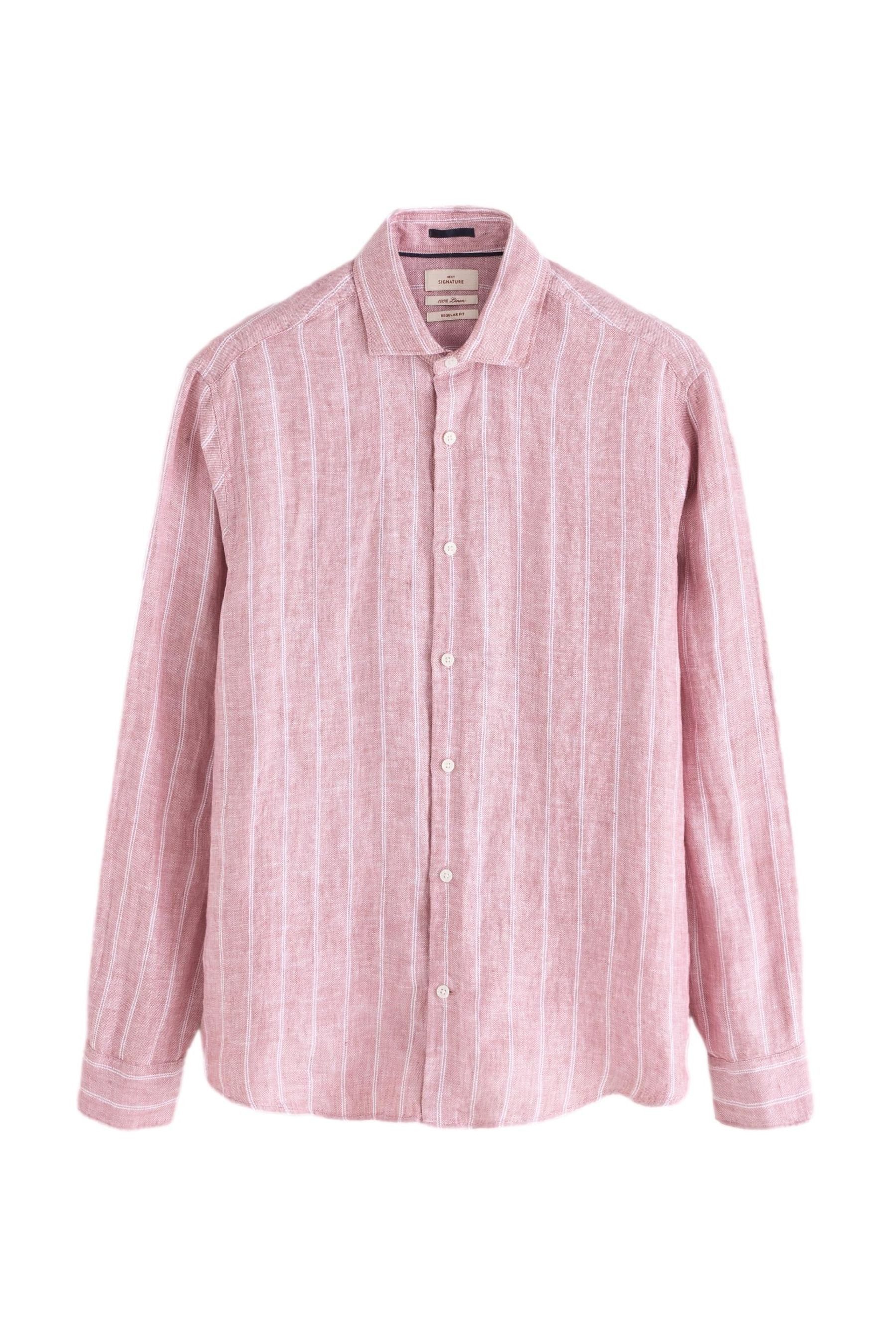 Next Langarmhemd Leinenhemd mit Streifen und Haifischkragen (1-tlg) günstig online kaufen