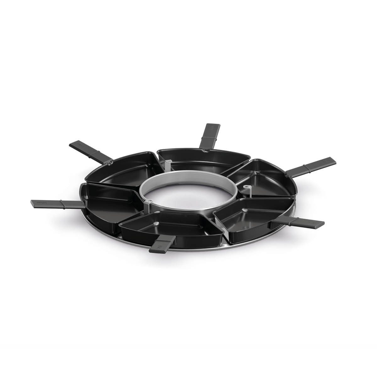 höfats Grillpfanne CIRCLE 35 Pfännchen-Set (6 Stück), (6-tlg., mit antihaft Beschichtung, inkl. 6 Holz-Spachtel), Grillschalen zum Warmhalten, Garen und Überbacken von Grillgut
